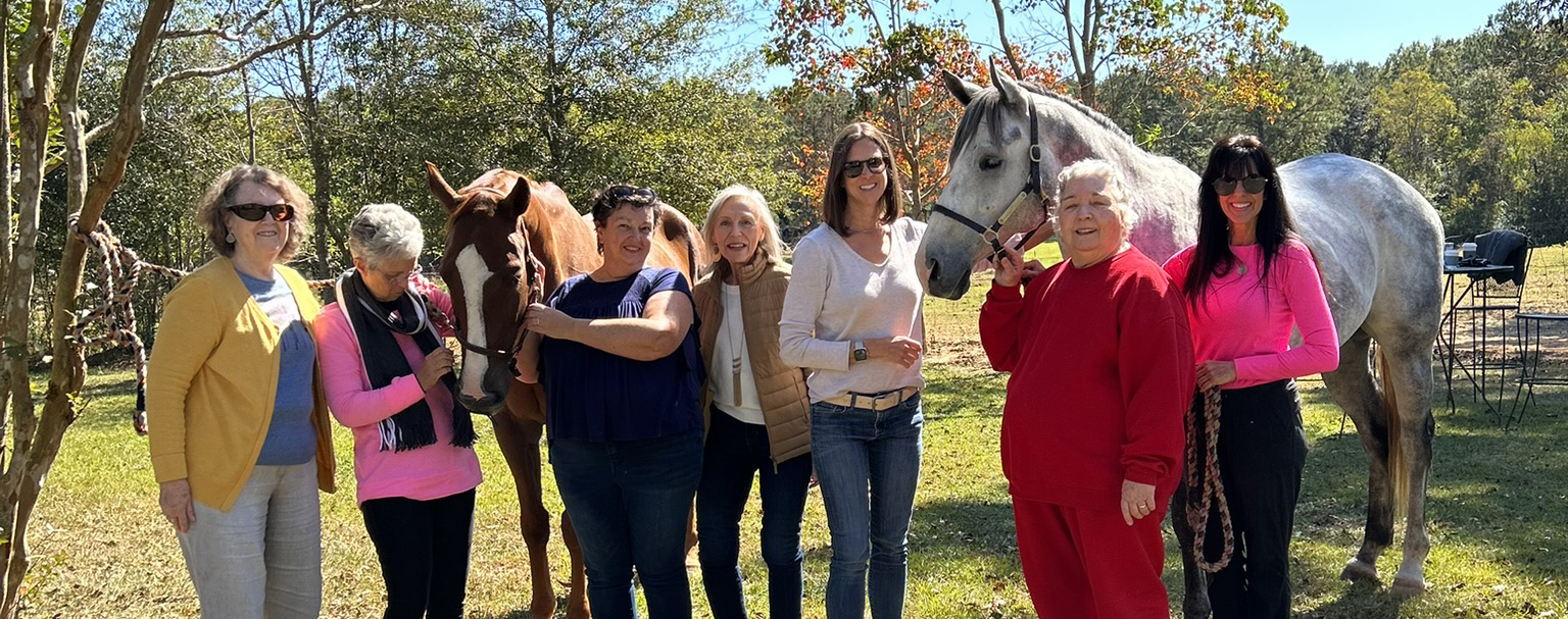 Equine Therapy group on the farm session
